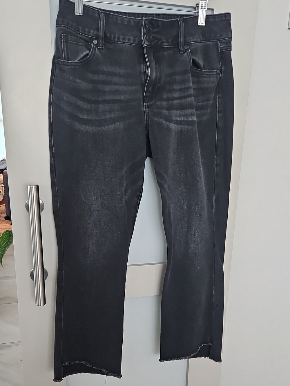 CAbi Black Washed Cropped Jeans